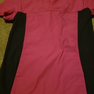 Bright pink/fuchsia scrub top